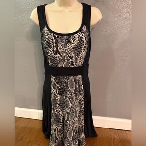 Express Black and white Snake Print Mini Dress
